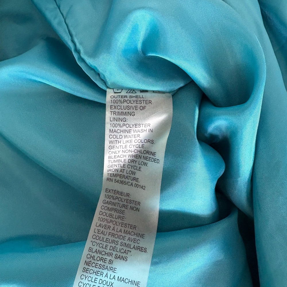 TanJay Women’s Teal Faux-Suede Zip Front Jacket Size 14 Petite - Picture 10 of 14